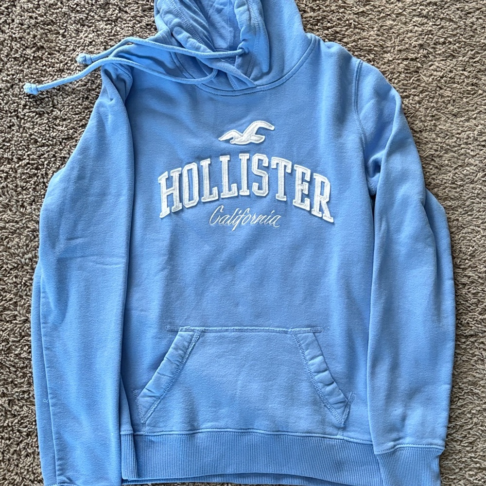Hollister Light Blue Pullover Hoodie